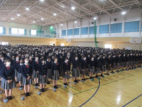 ５月の全校朝礼でした！ - スクールブログ｜近畿大学附属広島高等学校・中学校福山校